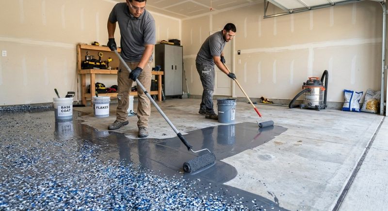 Residential Floor Coating in Raleigh, NC