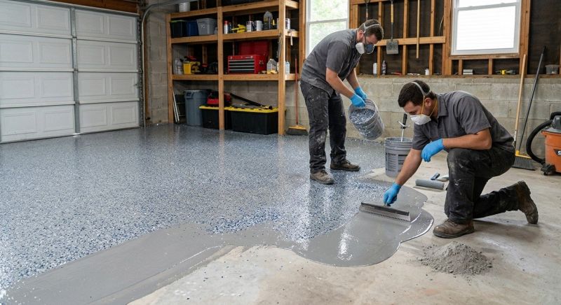 Garage Floor Epoxy Installation in Winston Salem, NC